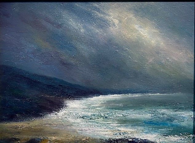 Cornish Seascapes painting of Porthleven by John Graver